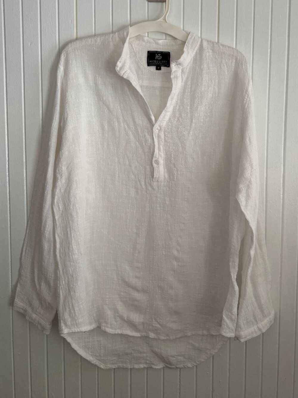 100% Cotton Semi-Sheer Long Sleeve Tunic